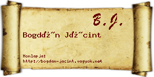 Bogdán Jácint névjegykártya